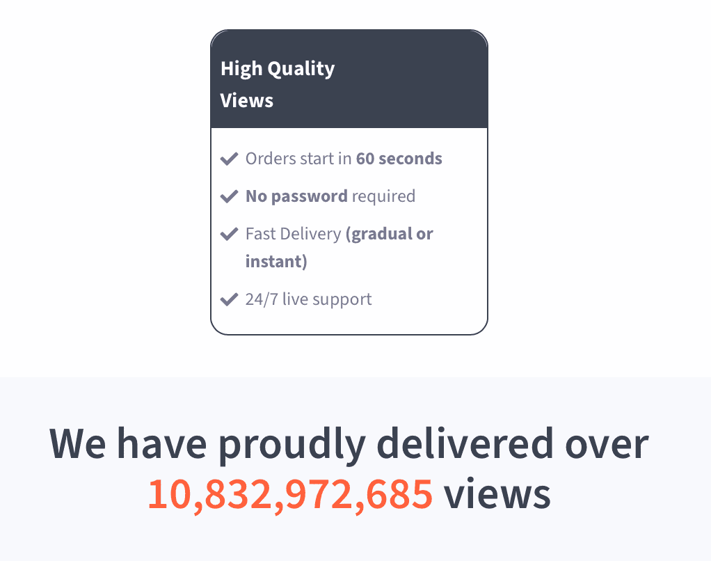 We have proudly delivered over 10,832,972,685 views